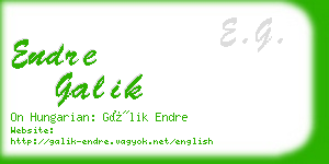 endre galik business card